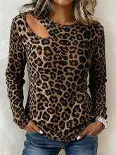 Winter Leo Langarmshirt Damen mit Cut-out – warm & chic