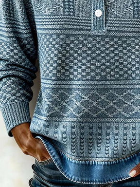 Winter Damen Patchwork Pullover Sweatshirt im Denim Look