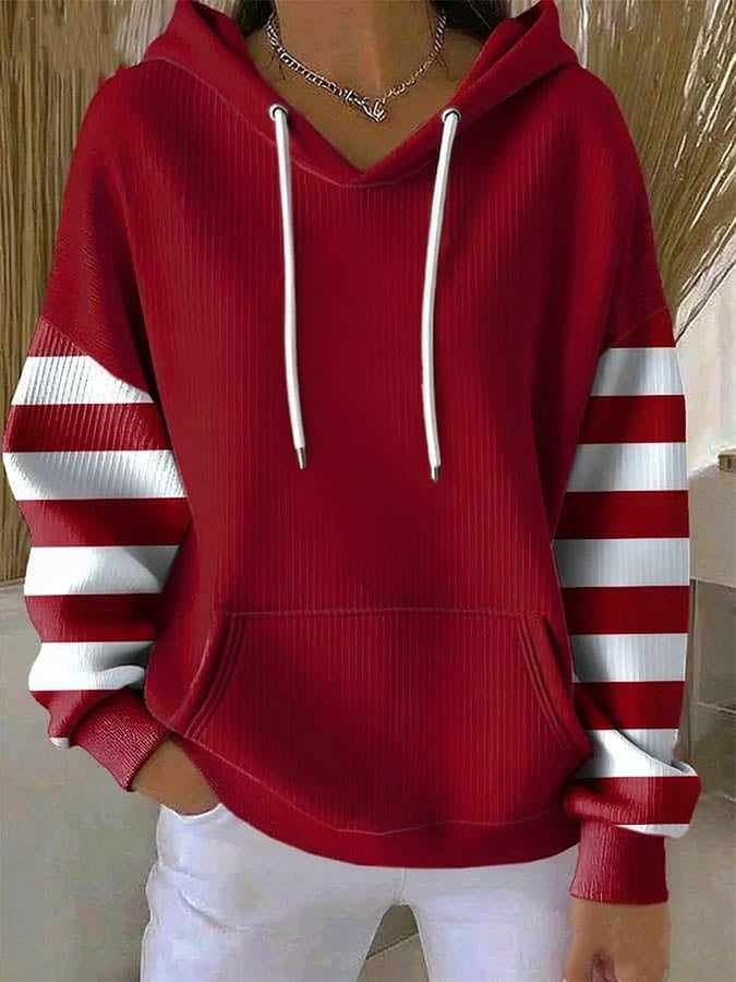 Damen Christmas Hoodie Rot Warm Winter Kapuzenpullover
