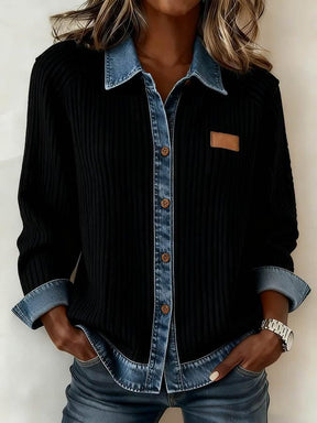 Herbstliches Denim-Shirt mit langen Ärmeln - Perfekt für coole Tage