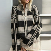 Chunky Knit Plaid Cardigan - Ihr stilsicherer Begleiter für kuschelige Herbsttage