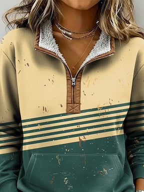 Kuschel-Sweatshirt Winter Herren mit Sherpa-Kragen, 2-farbig