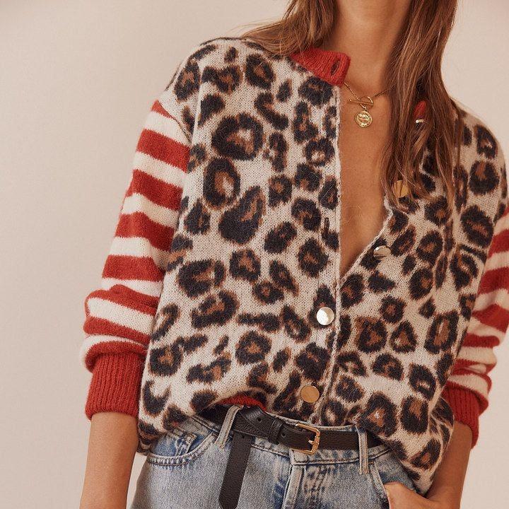Herbstlicher Leopard-Cardigan: Kuscheliger Style für kühle Tage
