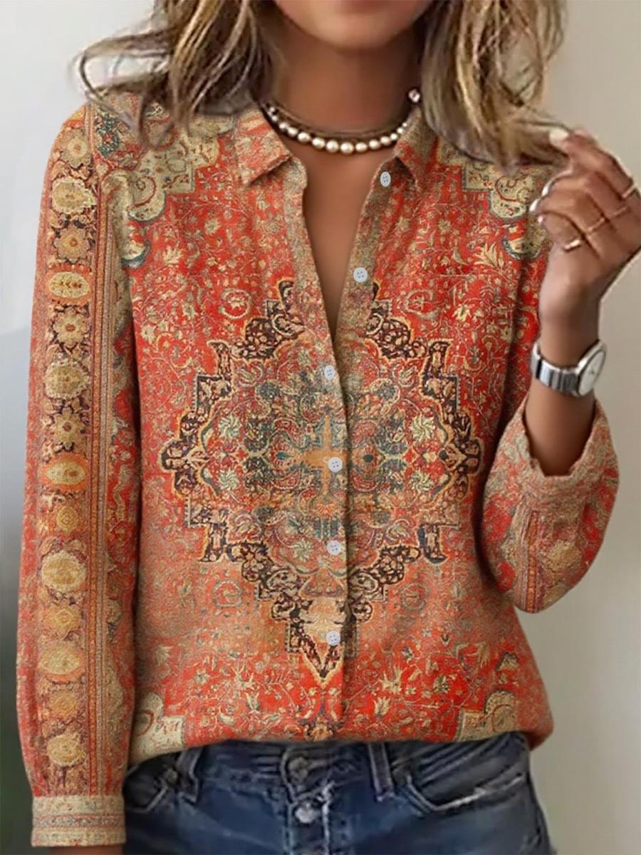 Showy Red Long Sleeve Top" - Herbstsfrisches Oberteil in leuchtendem Rot