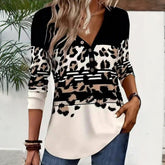 Wild Leopard Langarm-Top: Modisches Statement für den Herbst