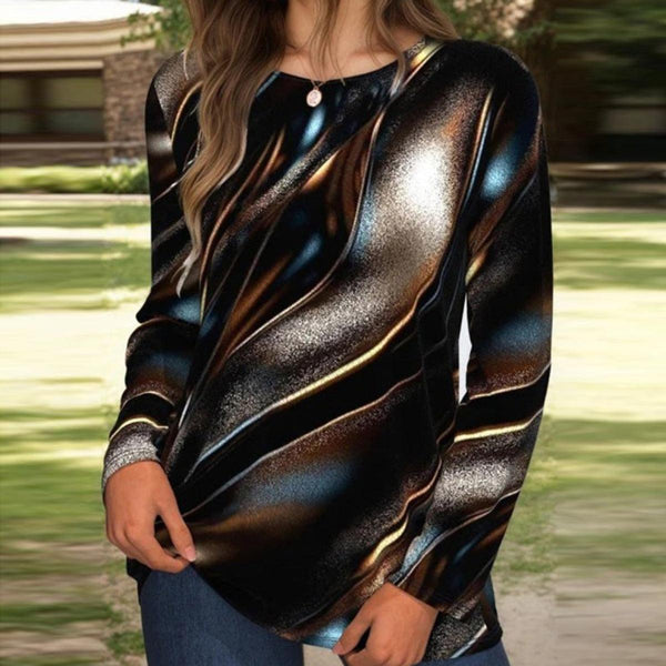 Winter Longsleeve mit edlem Print – warm & stylisch