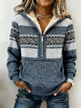 Damen Teddy Hoodie Winter Warm Kuschelpullover mit Reißverschluss