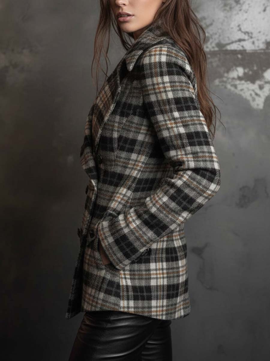 Eleganter Winter-Check-Blazer: Wärmend, Stilvoll & Vielseitig einsetzbar
