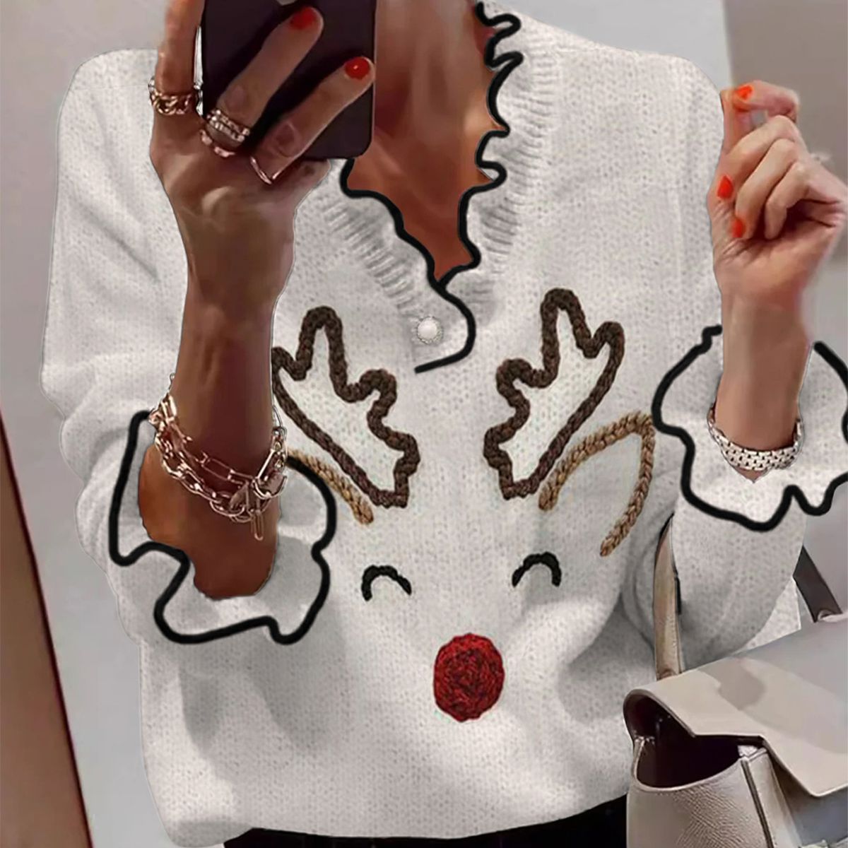 Groovy Ivory Long Sleeve Sweater - Dein stilvoller Wohlfühl-Begleiter im Herbst