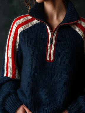 Stilvoller Navy Streifen-Pullover - der perfekte Begleiter für den Herbst