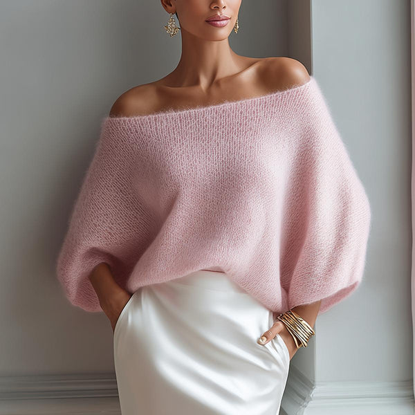 Stilsicherer Off-Shoulder Pullover - Dein Must-Have für den Herbst