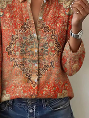 Showy Red Long Sleeve Top" - Herbstsfrisches Oberteil in leuchtendem Rot