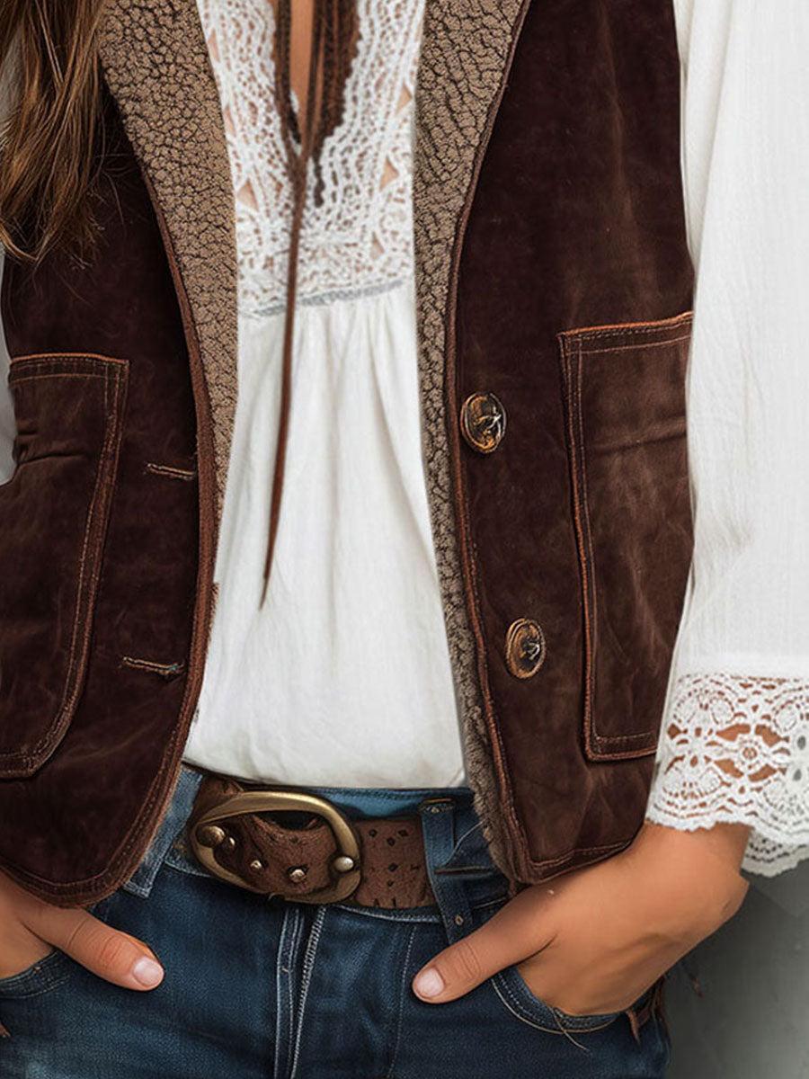 Herbst-Chic: Warme Wildlederweste mit Kunstfell - Der Trend für kühle Tage