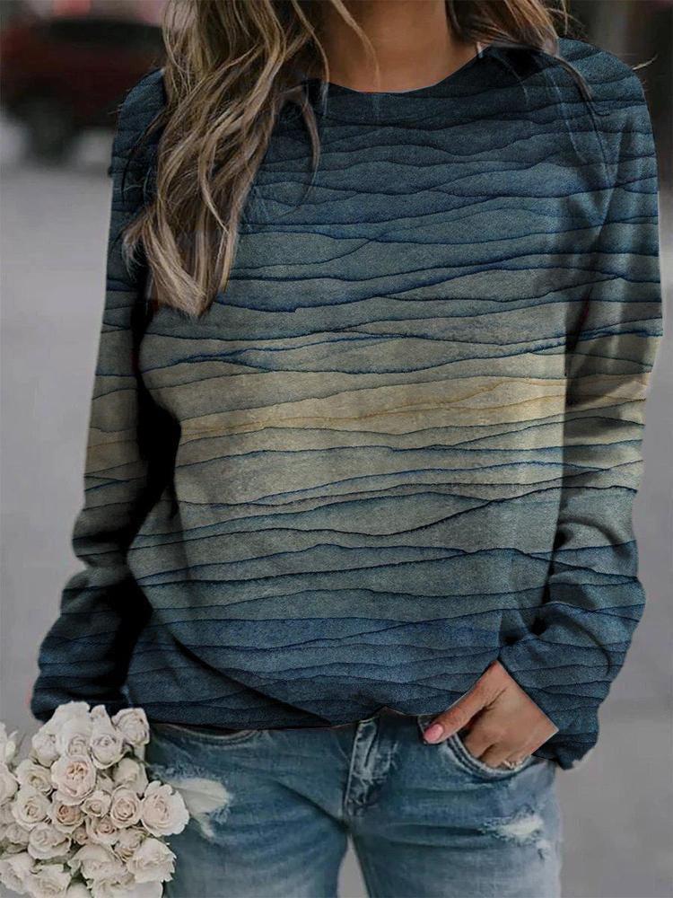 Stylisches Herbsts-Sweatshirt 'Do the Wave' - Komfort trifft auf Frische