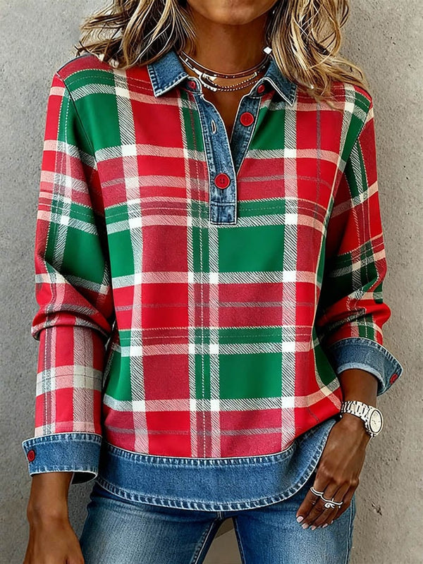 Kariertes Damen Winterhemd im Christmas Look, warm & casual