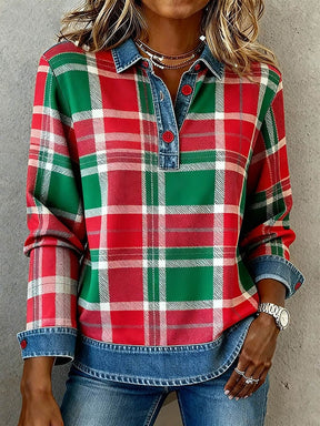 Kariertes Damen Winterhemd im Christmas Look, warm & casual