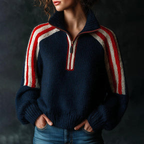Stilvoller Navy Streifen-Pullover - der perfekte Begleiter für den Herbst