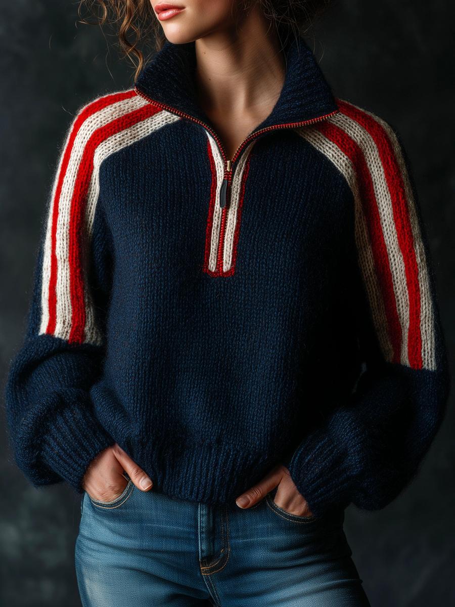 Stilvoller Navy Streifen-Pullover - der perfekte Begleiter für den Herbst