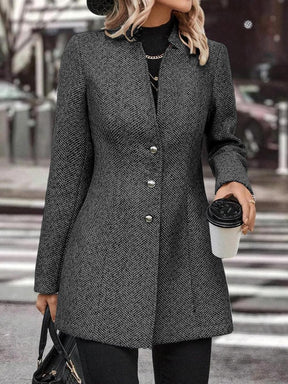 Elegante Herbsts-Langarmjacke mit gekerbtem Kragen - Strapazierfähig & Maschinenwaschbar