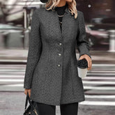 Elegante Herbsts-Langarmjacke mit gekerbtem Kragen - Strapazierfähig & Maschinenwaschbar