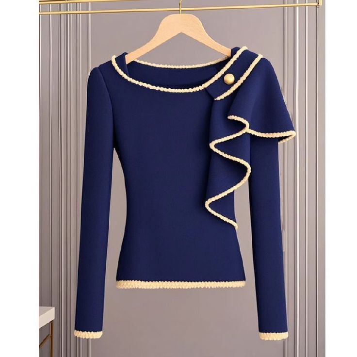 Fresh Blue Long Sleeve Sweater - Dein stylischer Wärmespender für den Herbst