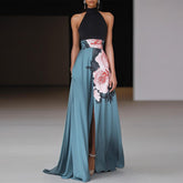 Sexy Halter Maxi-Kleid: Stilvoller Herbstsbegleiter für Eleganz & Komfort