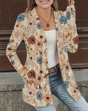Herbstshaftes Casual Apricot Outerwear - Langarm, Vielseitig & Komfortabel