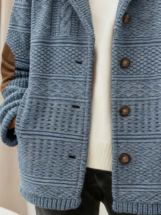 Damen Winterjacke blau oversized warm mit Stehkragen S–5XL