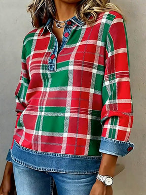 Kariertes Damen Winterhemd im Christmas Look, warm & casual