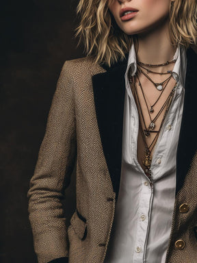 Winter Retro Blazer Braun tailliert warm für Damen