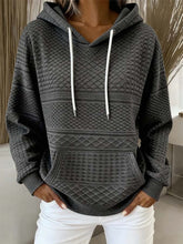 Damen Winter Hoodie Dunkelgrau Kuschelig Warm S-5XL