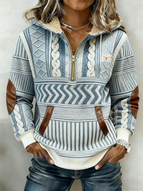 Kuschelige Damen Winter Hoodie Jacke mit Teddyfutter