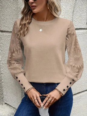 Luftiges Brown Round Neck Plain Top – Ihr eleganter Begleiter für den Herbst