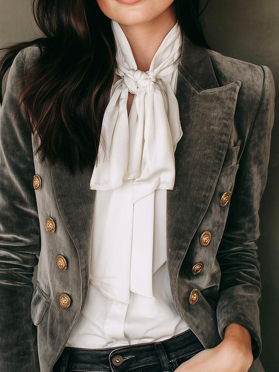 Edler Samt-Blazer für den stilvollen Herbst-Look