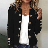 Stilvolle Collarless Long Sleeve Jacke - Perfekt für den Herbst