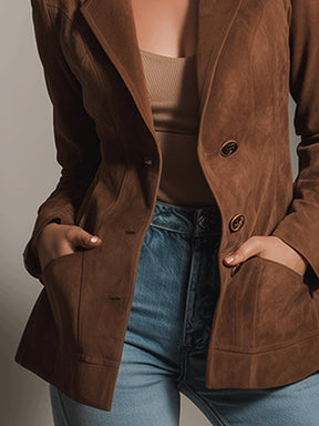 Special Long Sleeve Plain Lapel Blazer: Eleganter Herbstsbegleiter in Top-Qualität