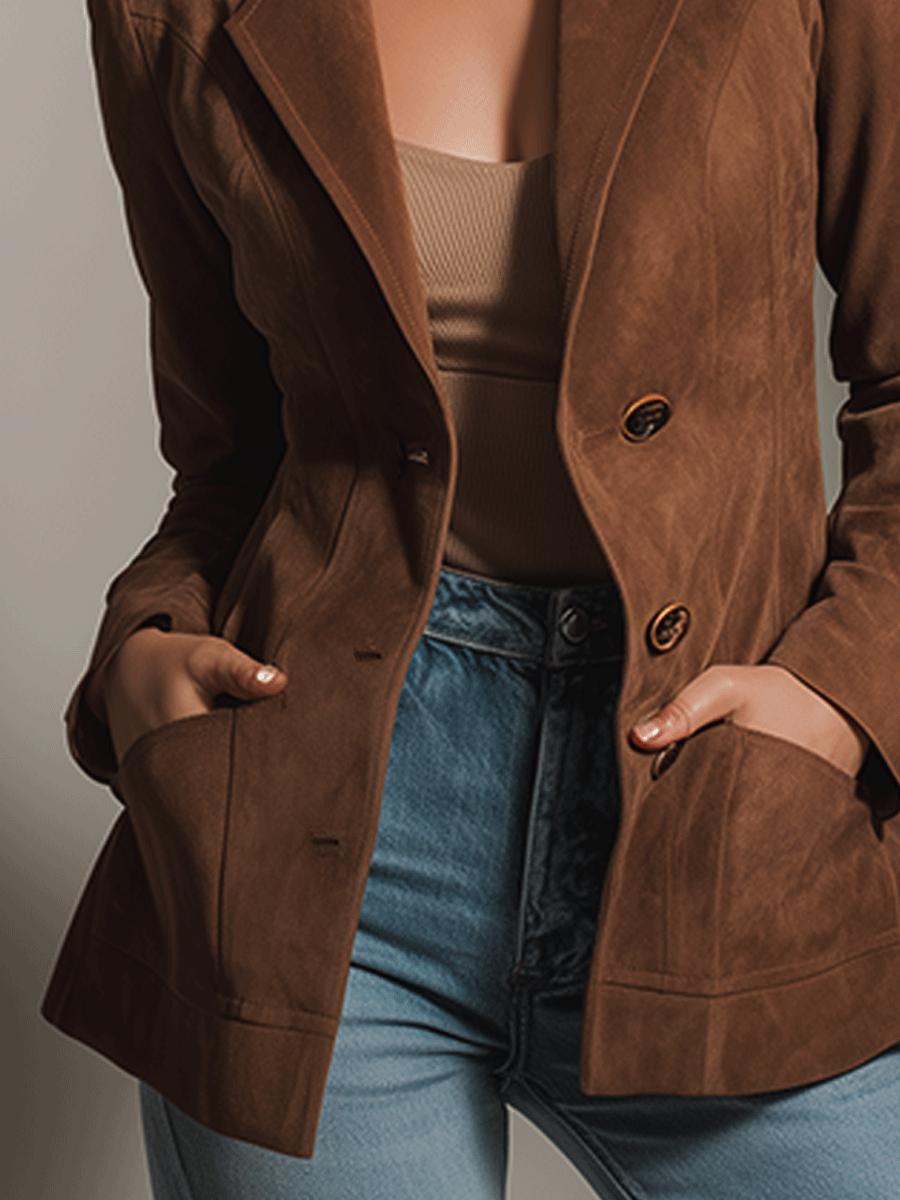 Special Long Sleeve Plain Lapel Blazer: Eleganter Herbstsbegleiter in Top-Qualität