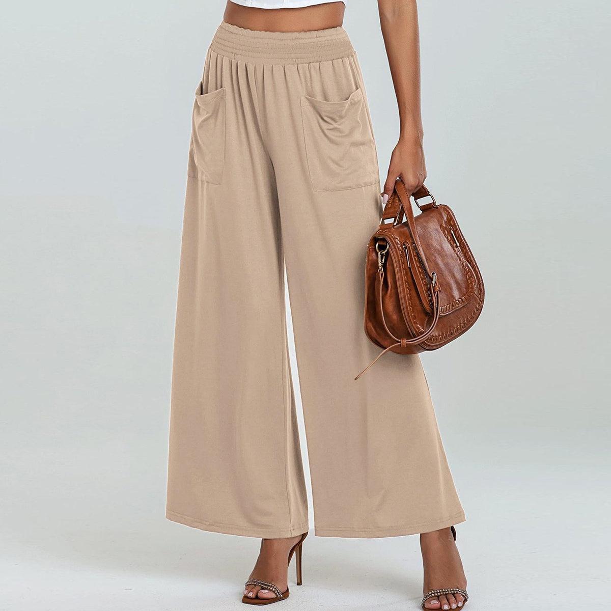 Apricotfarbene Plain Pants - Herbstsgarderobe Must-Have mit Komfort & Stil