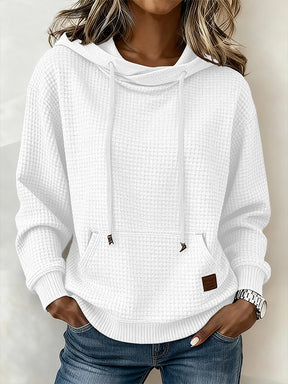 Kuscheliges Winter Hoodie Damen hellgrau warm Loose Fit
