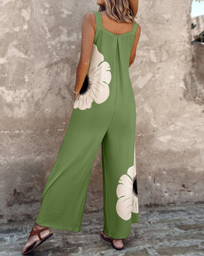 Baggy Green Sleeveless Jumpsuit - Lässiger Herbstslook mit Komfort & Stil