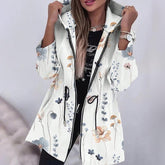 Stylish Floral Print Hoodie - Herbstsmode mit Komfort & Stil