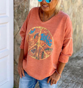 Happy Days Orange Sweatshirt – Herbstsmode mit Retro-Charme & Komfort