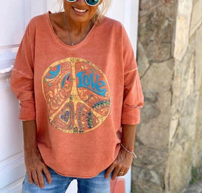 Happy Days Orange Sweatshirt – Herbstsmode mit Retro-Charme & Komfort