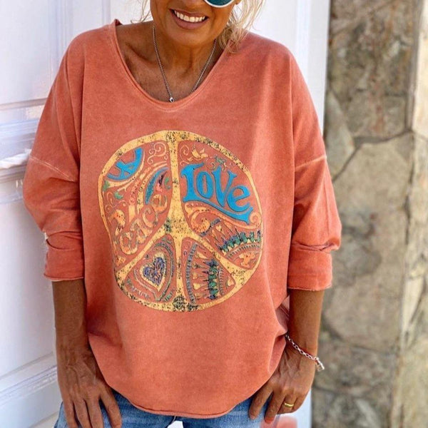 Happy Days Orange Sweatshirt – Herbstsmode mit Retro-Charme & Komfort