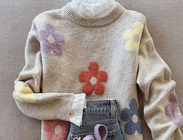 Eleganter Rundhalspullover in Apricot - Ihr stilvoller Begleiter für den Herbst