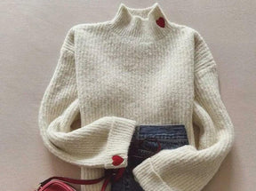 Herbstlicher Cozy Mock Neck Sweater - Ihr stilvoller Wärmespender