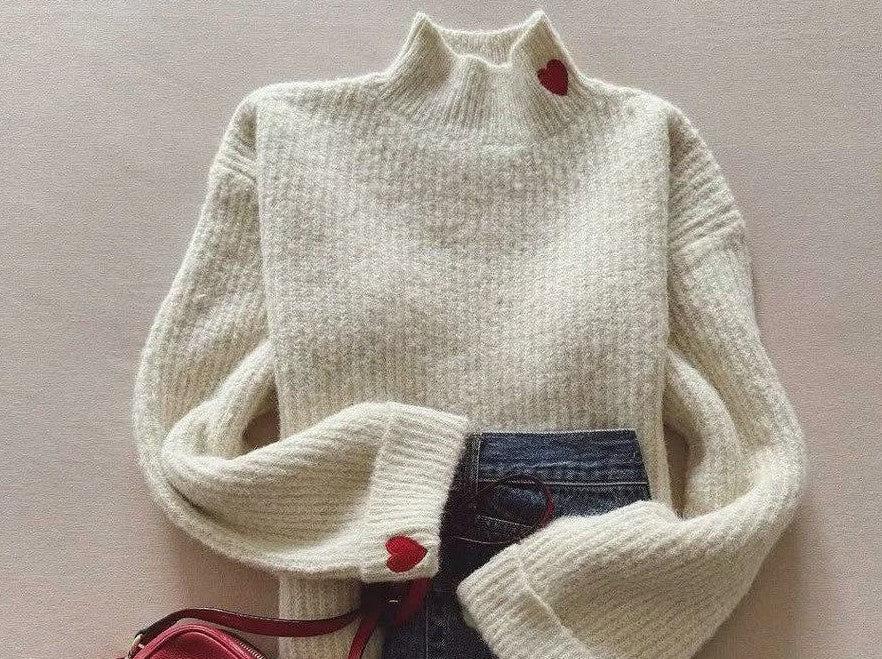 Herbstlicher Cozy Mock Neck Sweater - Ihr stilvoller Wärmespender