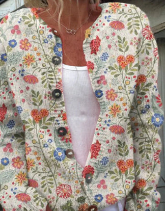 Eleganter 3D Herbsts-Cardigan für Damen ideal für Alltag