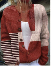 3D-Cardigan mit Knöpfen für modische Herbstslooks