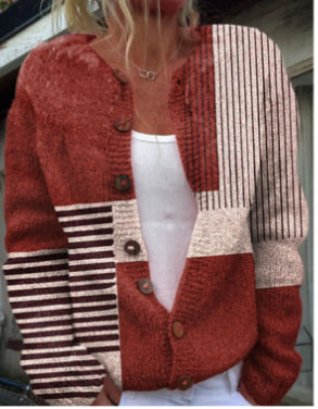 3D-Cardigan mit Knöpfen für modische Herbstslooks